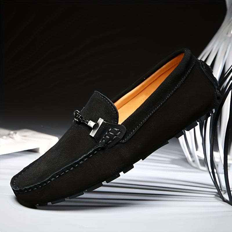 Men's Trendy Breathable Slip On Lace Free Loafers, Causal Outdoor Walking Shoes