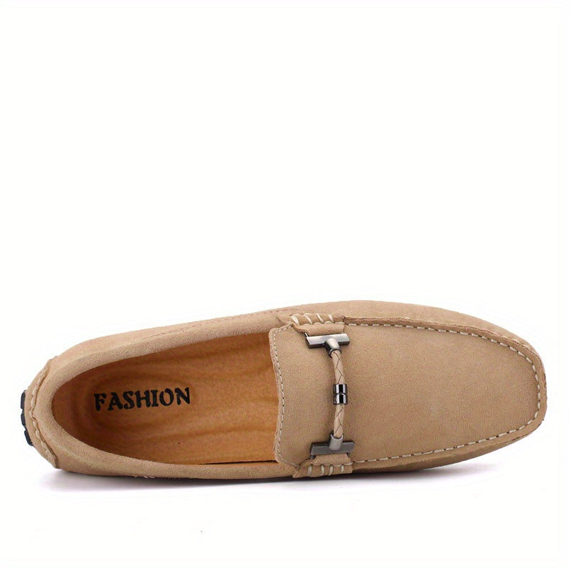 Men's Trendy Breathable Slip On Lace Free Loafers, Causal Outdoor Walking Shoes