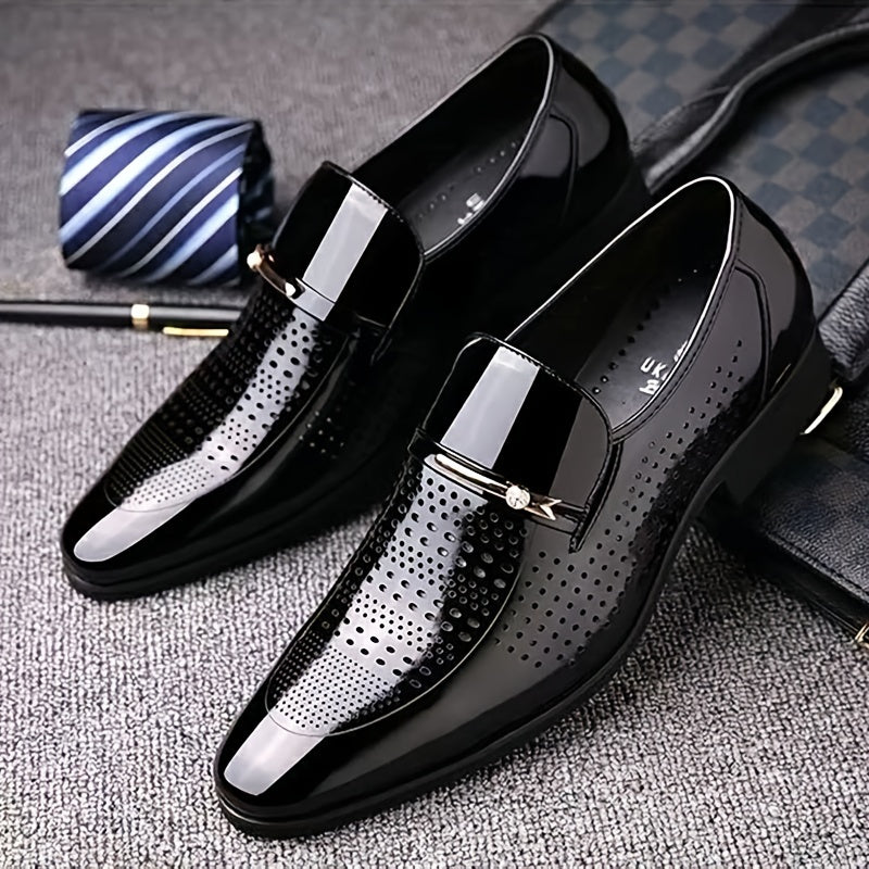 Breathable Men's Hollow Business Shoes Casual Comfortable Versatile Trendy Fashion Soft Bottom Four Seasons/dress Shoes