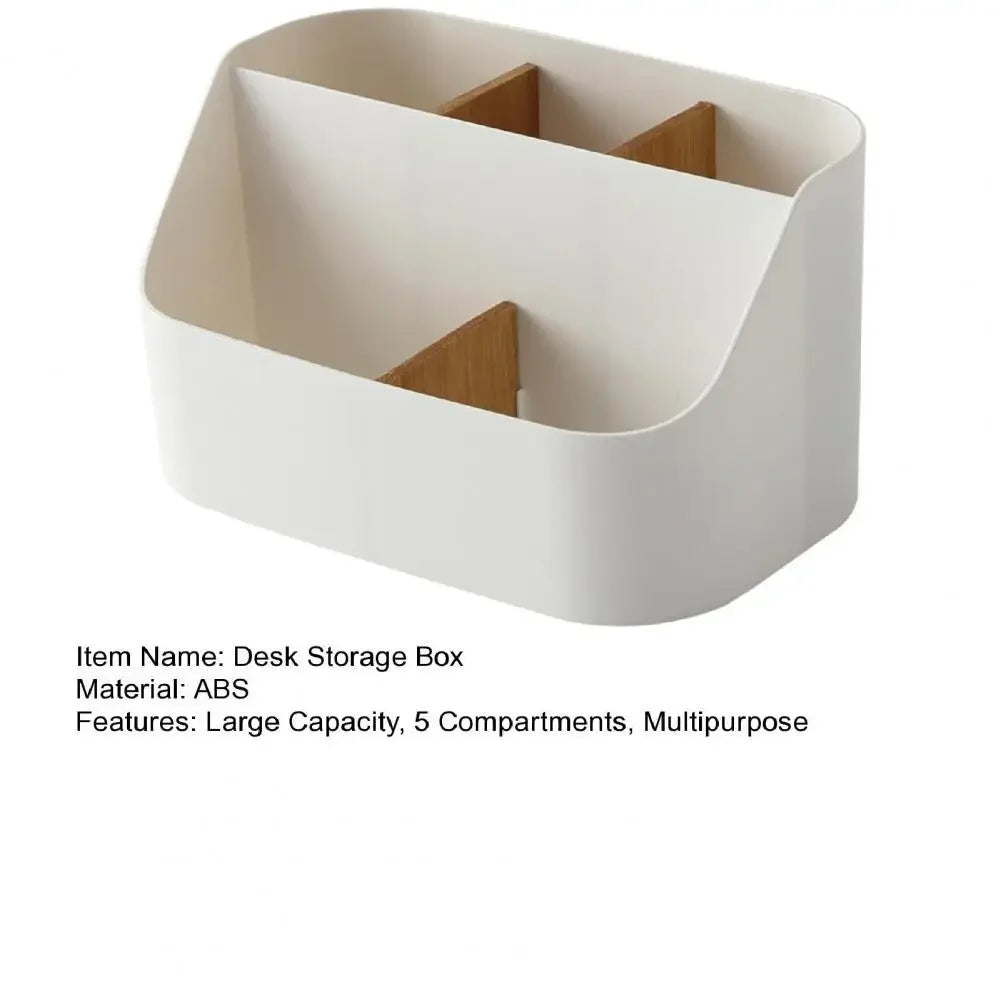 Desk Storage Box Office Supplies Box Makeup Cosmetic Desktop Organizer Plastic Storage Dividing Box for Office Living Room