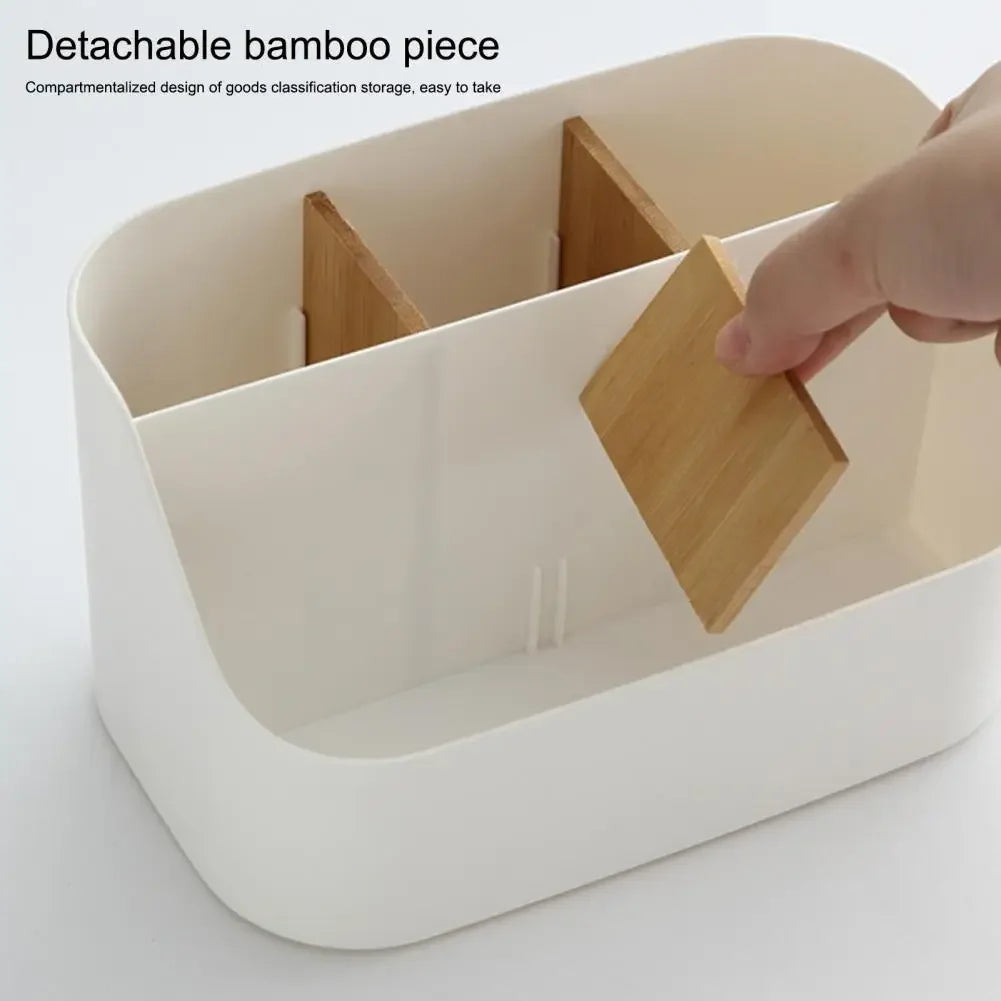 Desk Storage Box Office Supplies Box Makeup Cosmetic Desktop Organizer Plastic Storage Dividing Box for Office Living Room