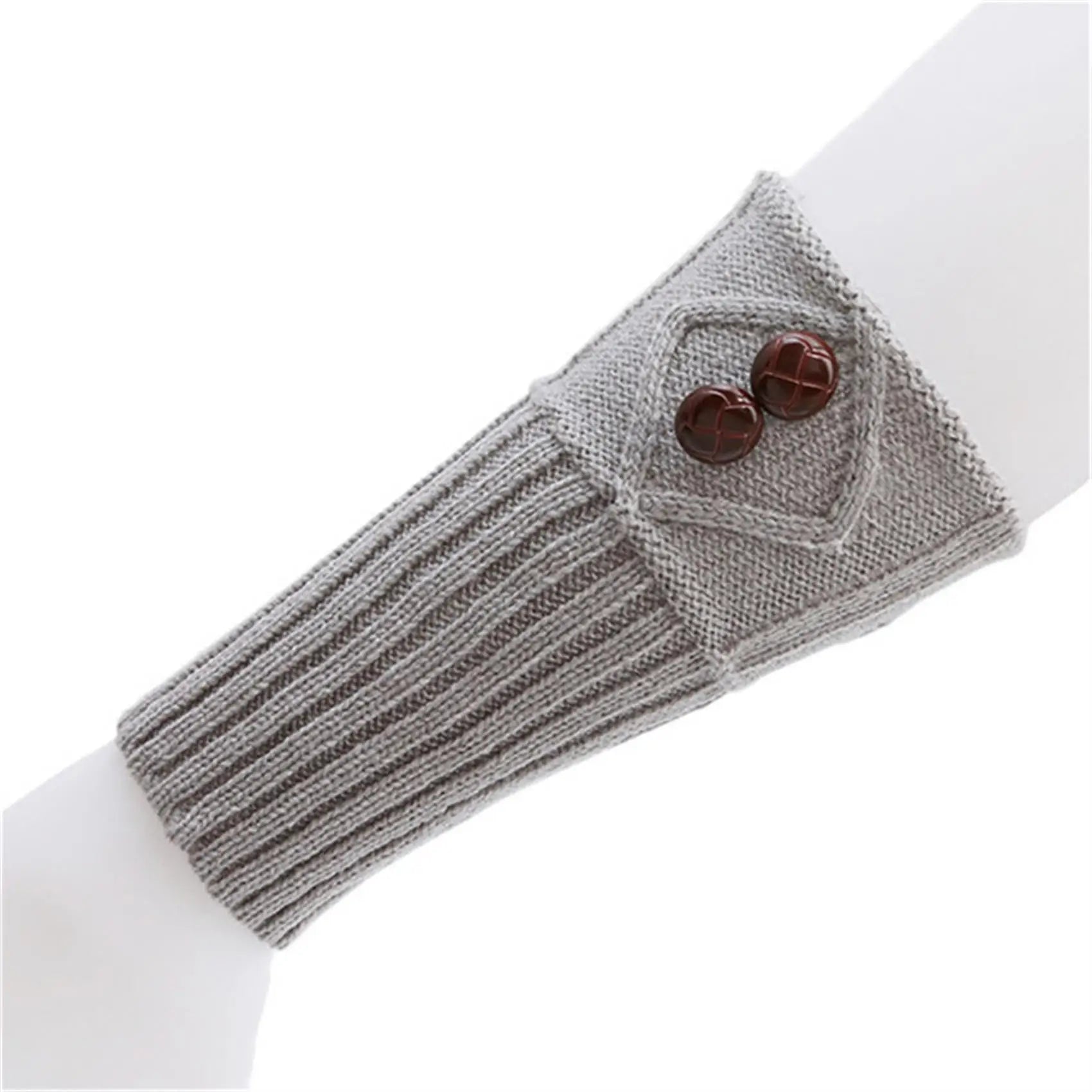 Winter Women Leg Warmers Socks Sports Outdoor Knit Boot Toppers Button Crochet