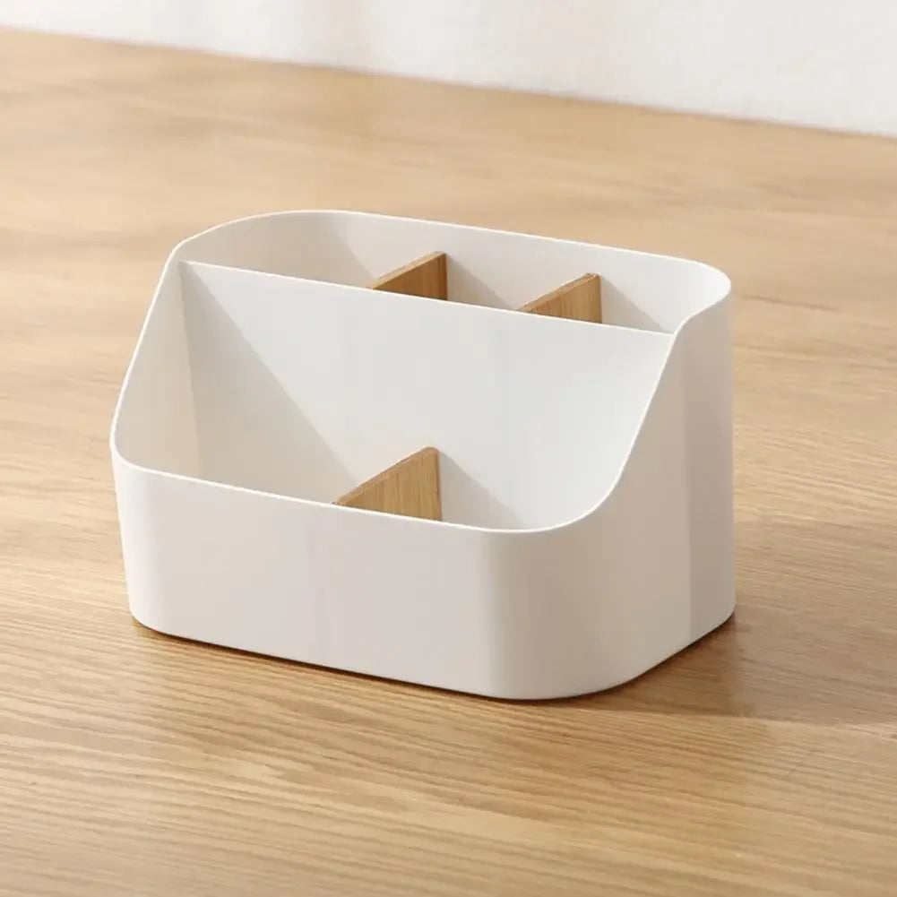 Desk Storage Box Office Supplies Box Makeup Cosmetic Desktop Organizer Plastic Storage Dividing Box for Office Living Room