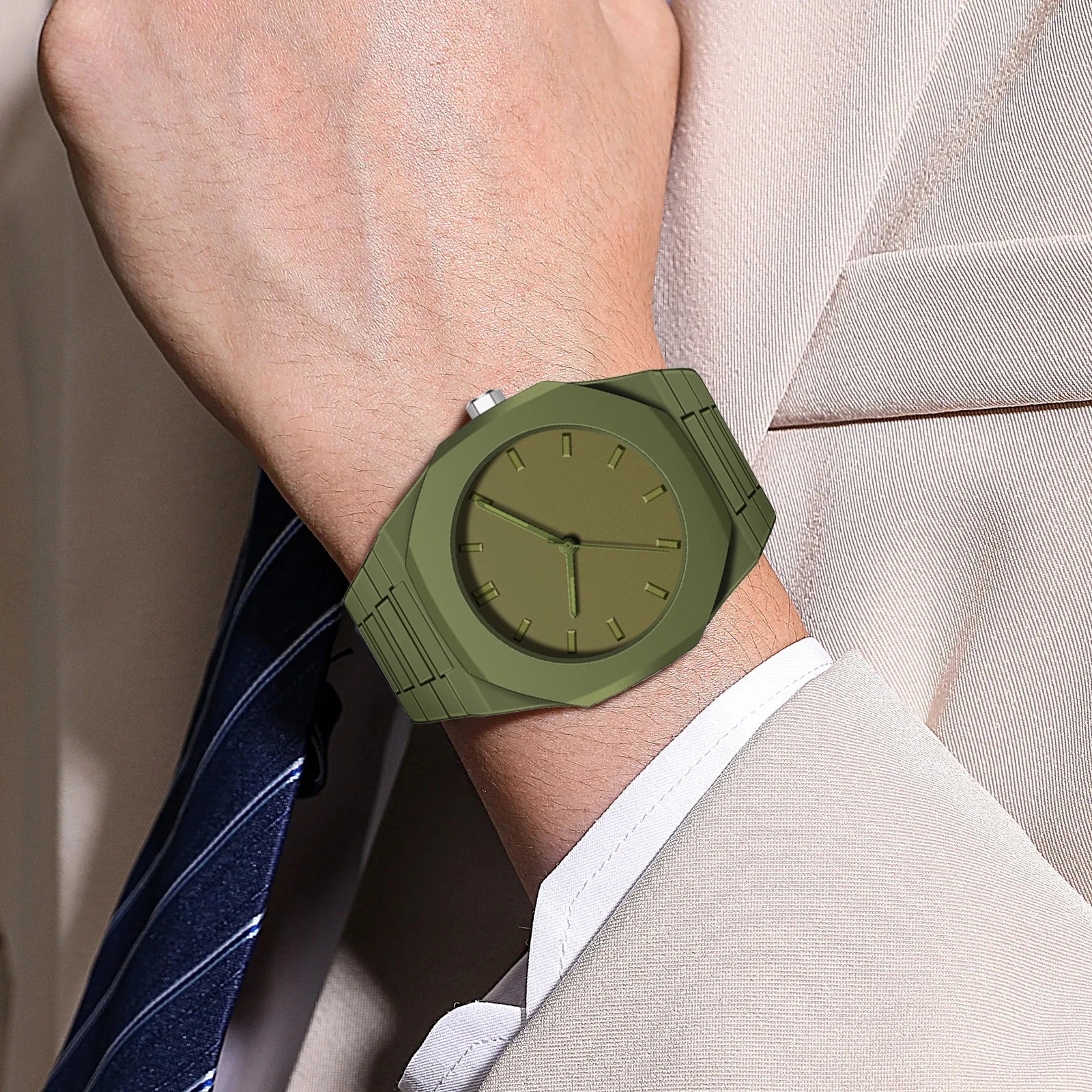 2025 New Modern Simple Creative Sports and Leisure Watch Creative Design Waterproof Quartz Movement Energy Watches Gift for Men