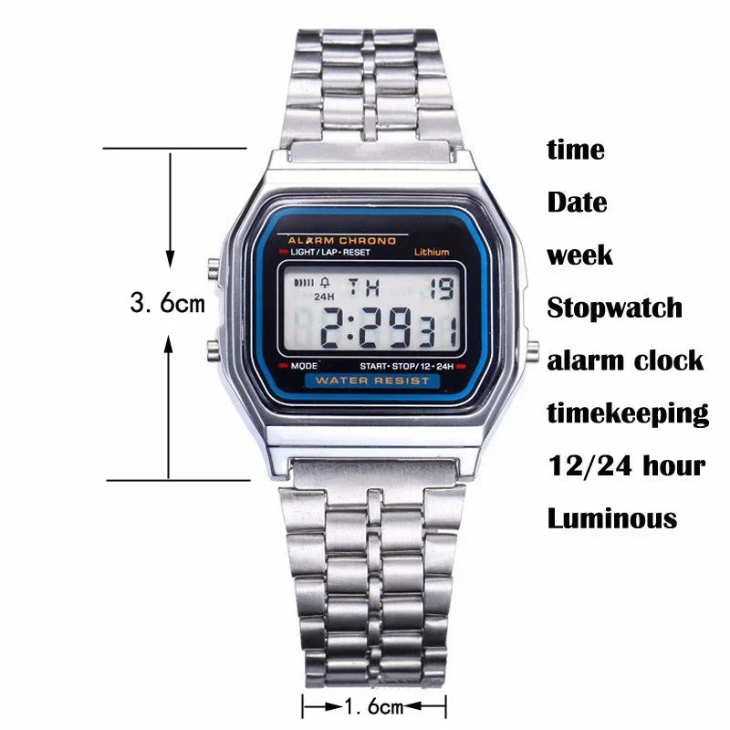 2025Digital Watches For Men Sports Waterproof Bracelet Clock Gold Electronice LED Wristwatch Women