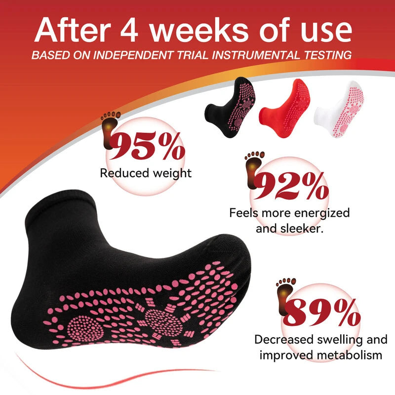 Winter outdoor self-heating thermal socks, care for health and massage, skin-friendly and breathable ski socks, warm feet and