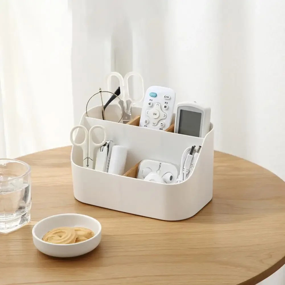 Desk Storage Box Office Supplies Box Makeup Cosmetic Desktop Organizer Plastic Storage Dividing Box for Office Living Room