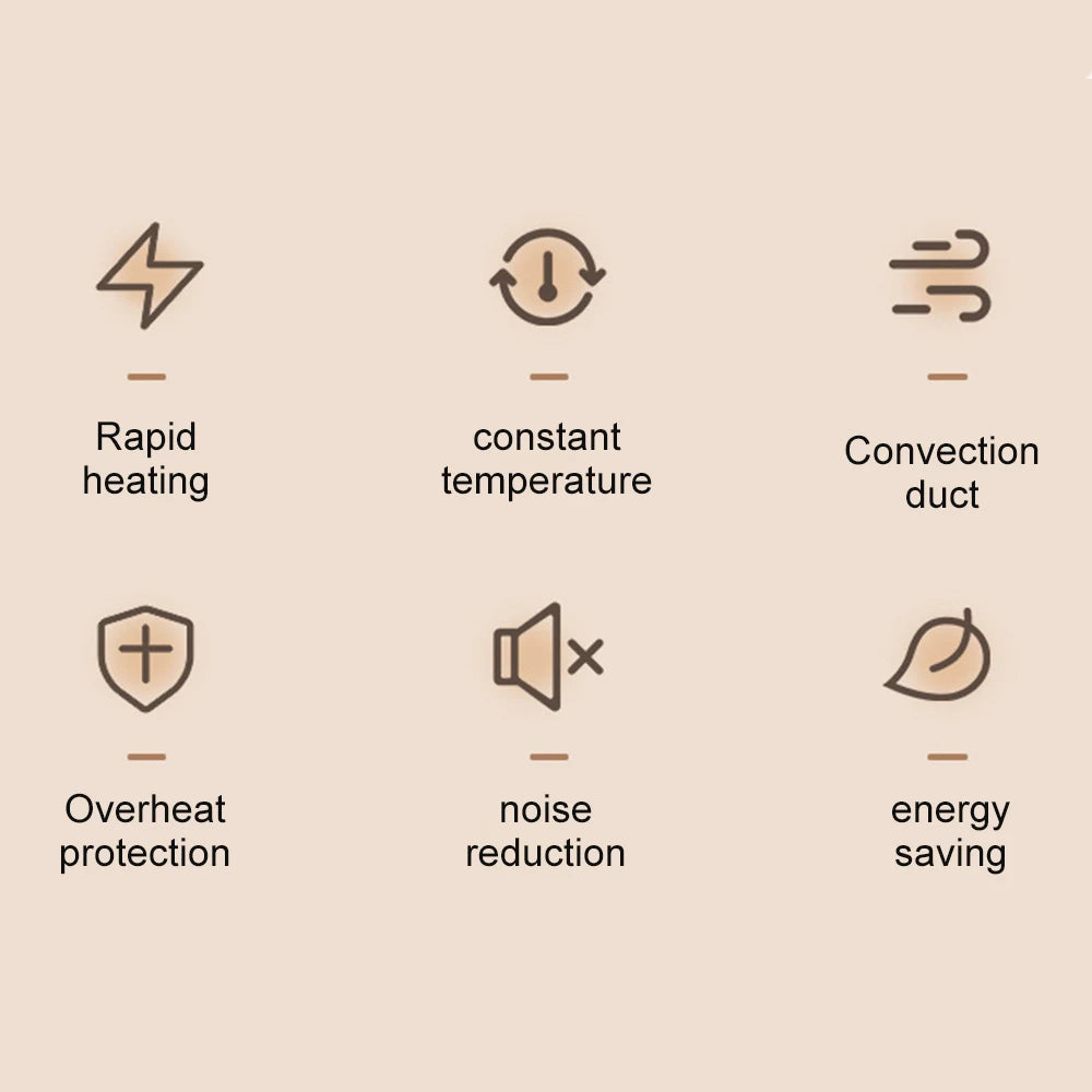 Portable Desktop Electric Heater for Home and Office, Mini Warm Air Fan for Desk Use and Foot Warmer for Cozy Comfort