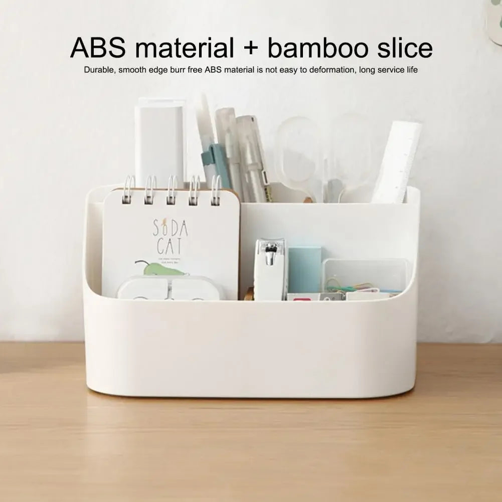 Desk Storage Box Office Supplies Box Makeup Cosmetic Desktop Organizer Plastic Storage Dividing Box for Office Living Room