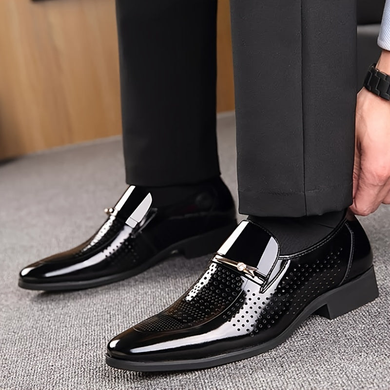 Breathable Men's Hollow Business Shoes Casual Comfortable Versatile Trendy Fashion Soft Bottom Four Seasons/dress Shoes