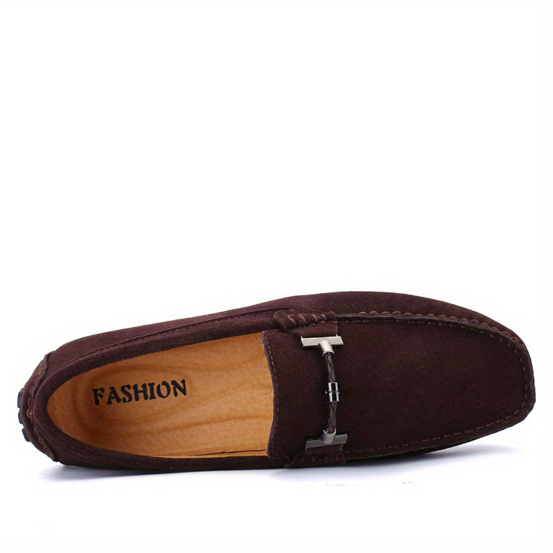 Men's Trendy Breathable Slip On Lace Free Loafers, Causal Outdoor Walking Shoes